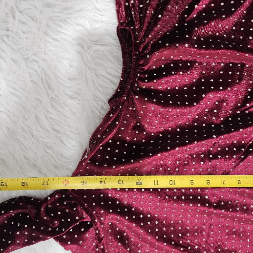 Speechless Burgundy Velvet Long Sleeve Dress - Picture 9 of 9